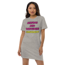 Load image into Gallery viewer, Airfros And Babyhairs Organic cotton t-shirt dress (Black, Heather Grey, Canyon Pink &amp; White out of stock)
