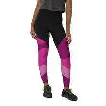 Load image into Gallery viewer, Airfros And Babyhairs Pink And Purple Camo Sports Leggings
