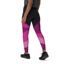 Load image into Gallery viewer, Airfros And Babyhairs Pink And Purple Camo Sports Leggings
