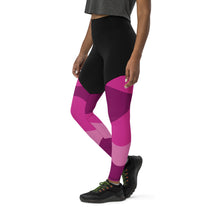 Load image into Gallery viewer, Airfros And Babyhairs Pink And Purple Camo Sports Leggings
