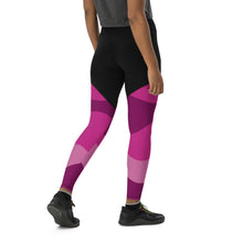 Load image into Gallery viewer, Airfros And Babyhairs Pink And Purple Camo Sports Leggings
