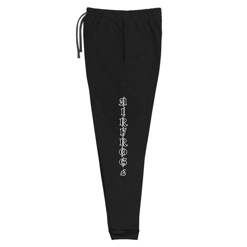 Airfros And Babyhairs White & Black Unisex Joggers